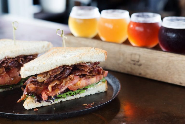 sandwiches and beer flights 1 768x515